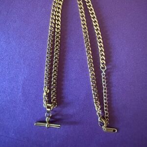 ‘T’ Gold Chain Necklace